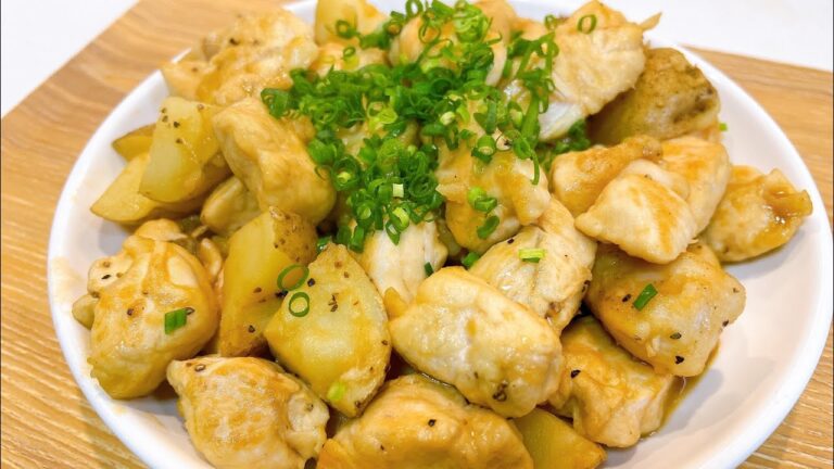 中学生男子が作るじゃがいもとささみの照りコショウ炒め