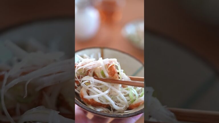 まさかの組み合わせでちょっと変わったナムルができます。（ちくわと長ネギのアンチョビナムル）#shorts