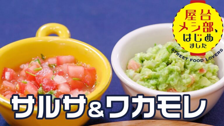 【メキシコ屋台】パパッと簡単 赤のサルサ「ピコデガジョ」アボカドのサルサ「ワカモレ」