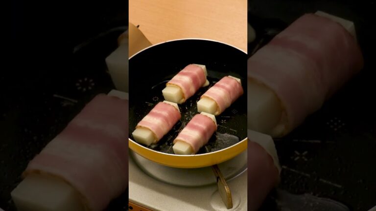 【もちもち】韓国風甘辛ベーコンもちの作り方 #Shorts