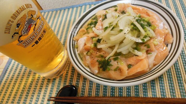 【久々の魚料理】サーモンのカルパッチョ【Salmon Carappcio】