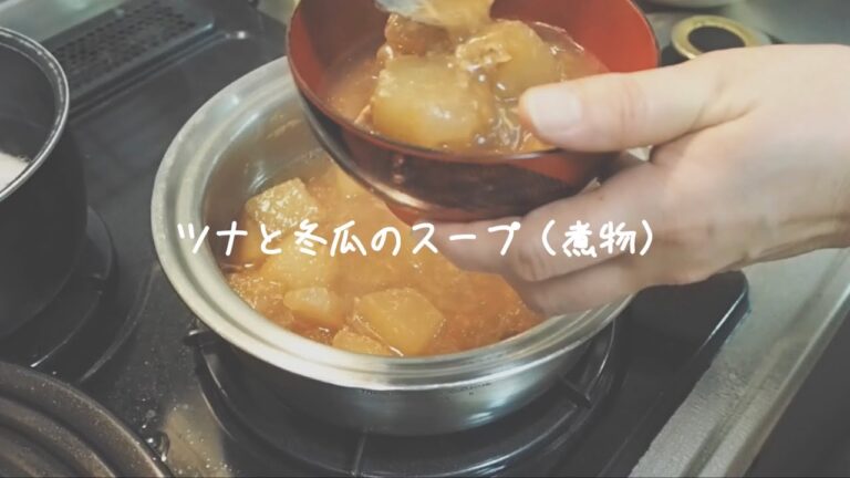 【簡単10分料理vlog】ツナと冬瓜のスープ(煮物)【晩ご飯】