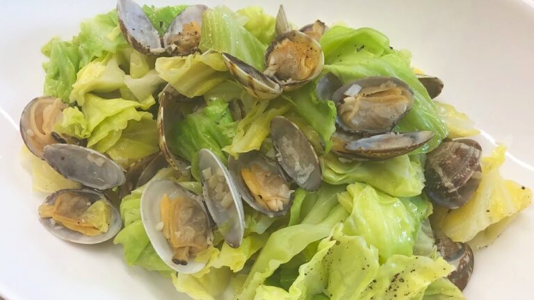 あさりとキャベツの炒め物