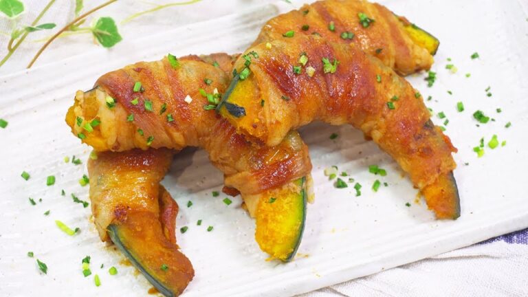 ボリュームUP！肉巻きかぼちゃの照り焼き
