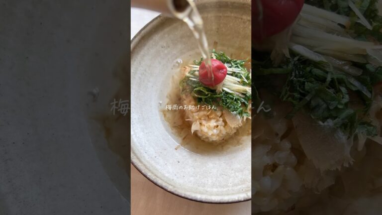 蒸し暑い日の、薬味たっぷり出汁茶漬け。　#shorts