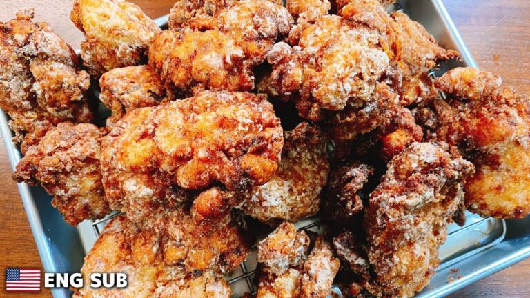 これが驚くほどウマすぎて市販やお店の唐揚げじゃもう満足出来ない…と何度も言われた『世界一美味い塩麹と鰹節の唐揚げ』ずっとザクザクじゅーしー♪Fried Chicken (Karaage)飯テロ　大食い