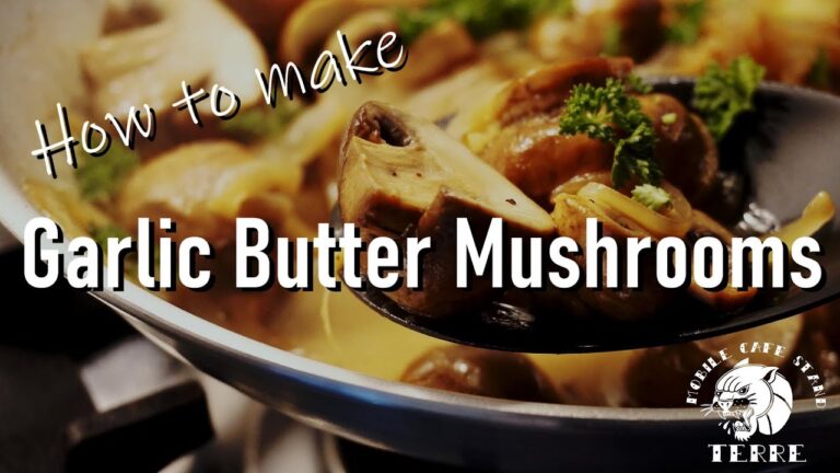 ガーリックバターマッシュルームの作り方 How to make garlic butter mushrooms. #201【ワンパンレシピ】