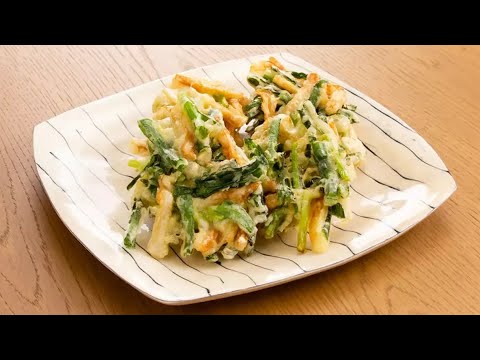 にらとちくわのかき揚げ