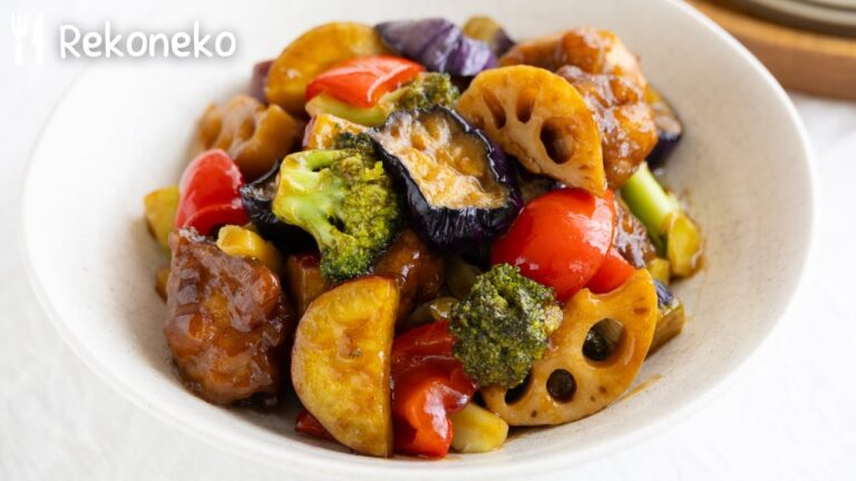 黄金比◎彩り野菜と鶏肉の黒酢あん