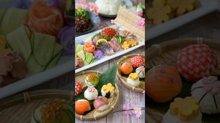 【手まり寿司作り】編み込みカニカマやお花の卵焼きで可愛いくアレンジ♪
