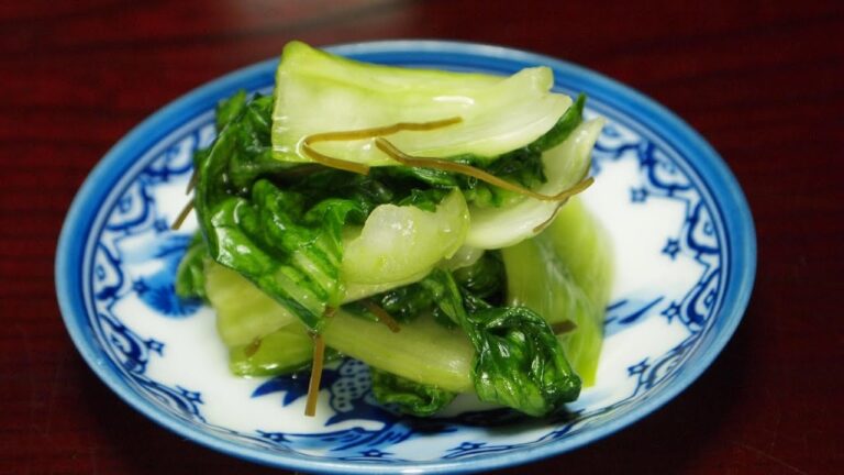 ポリ袋で漬ける【チンゲン菜の漬物】
