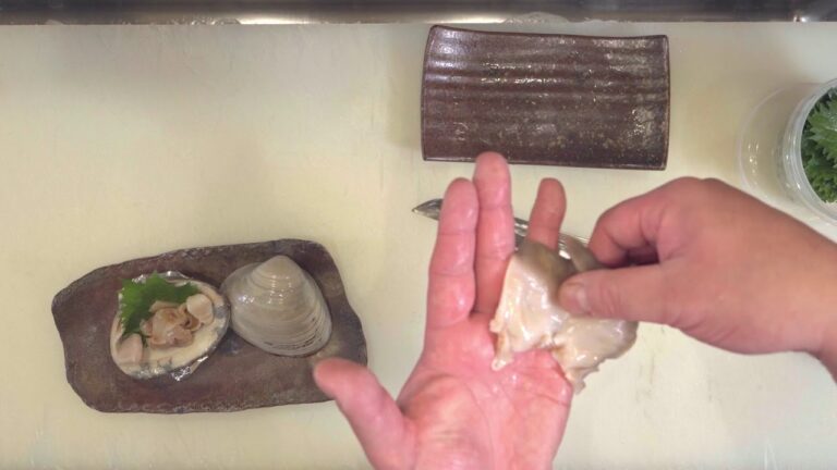 ホッキ貝（ウバガイ）のお刺身【レシピ動画】#郷土屋　#青森県産　#ワールドワン