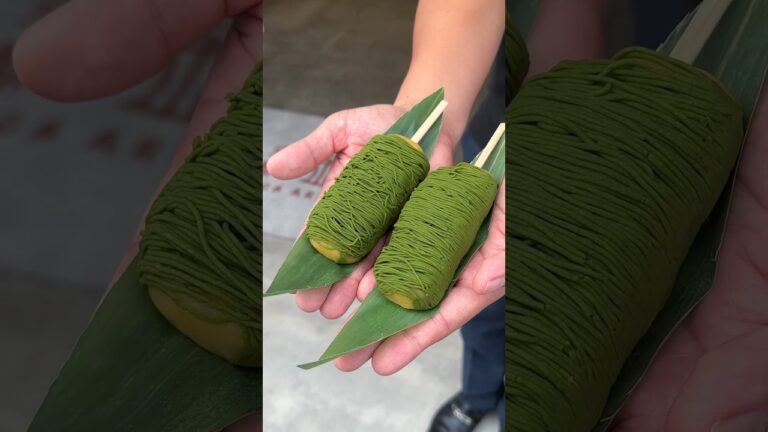 モッチモチで濃厚な抹茶モンブラン団子が最高！