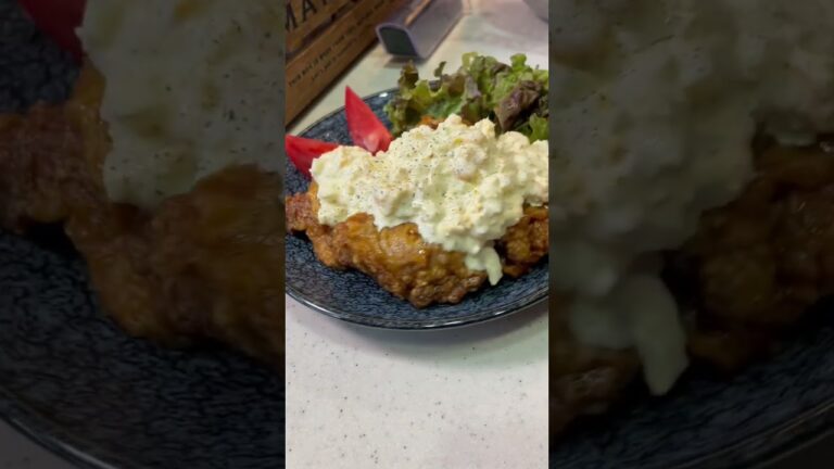 【飯テロ注意⚠️】タルタルたっぷりチキン南蛮#料理 #料理asmr #料理動画 #料理好きな人と繋がりたい #料理男子 #チキン南蛮#まるはる食堂