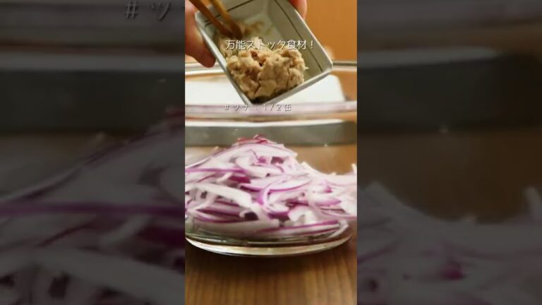 赤玉ねぎとツナのさっぱりレモンサラダ[のら] #shorts