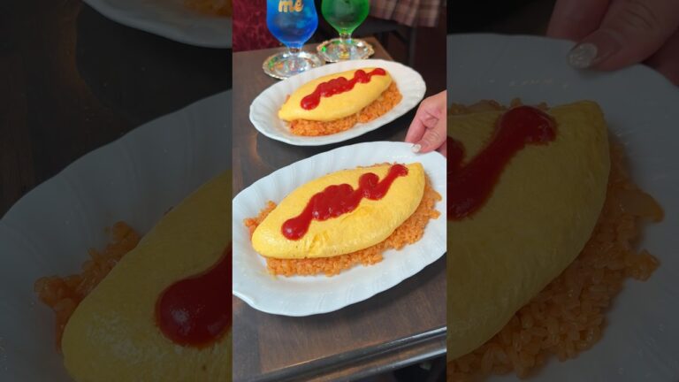 喫茶店の可愛いオムライス！チーズも入ってふわとろだった！京都にある「喫茶me」#京都グルメ #japantravel #japanesefood