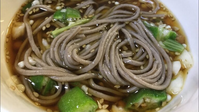 納豆、長芋、オクラの３種ネバネバ蕎麦の作り方教えます❤️