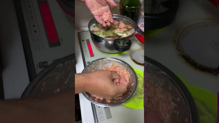 男の料理  肉団子鍋