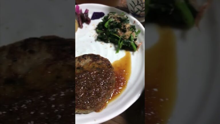 【夕食】今夜はひじきハンバーグ