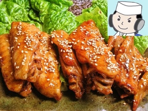 だしガラで！手羽先の照り焼き♪　Teriyaki-chicken wing♪
