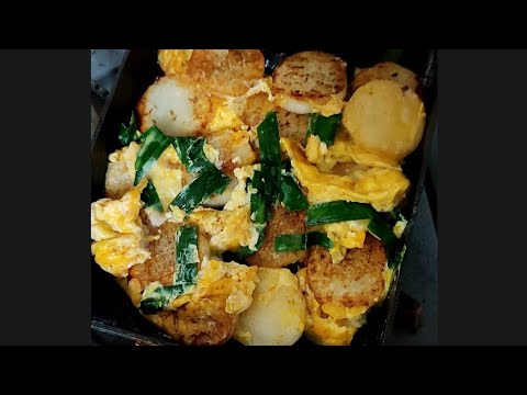 お弁当のおかずに超簡単ニラと玉子の長芋ステーキ#Shorts