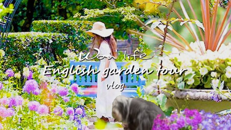 【癒し】ガーデニング🌼好き必見！おしゃれなイングリッシュガーデン探索|60代|vlog|ヘルシー料理|ドライカレー コリアンダー風味