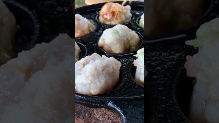 そら豆とはんぺんの海老しんじょう。#shorts #camping #cooking