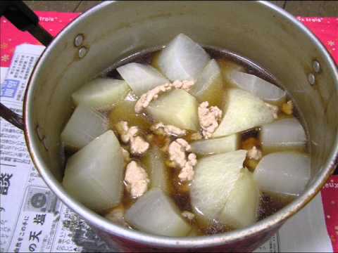 料理できないけどこれは作れた。　「とり～り大根と挽肉の煮物」