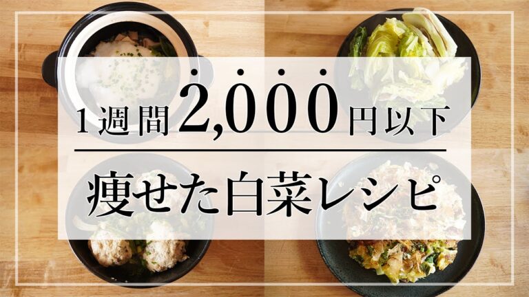 【2ヶ月で58kg→48kg】白菜大量消費で飽きないダイエットレシピ7日分/低糖質