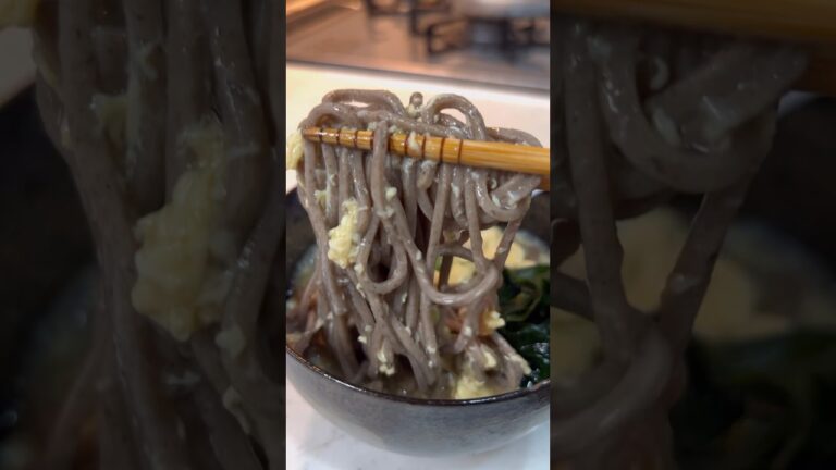 30kg痩せた男が食べている卵蕎麦の作り方！#shorts #short