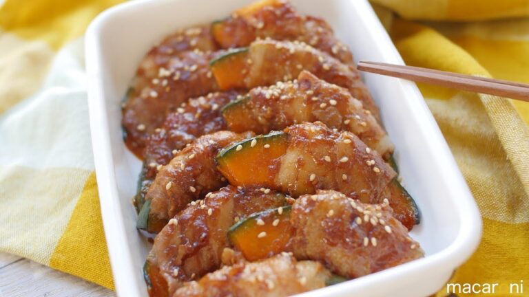 【作り置き】味付け一発簡単おかず！ テリヤキ 肉巻き かぼちゃ のレシピ 作り方