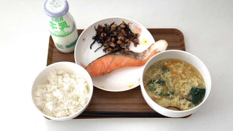 学校給食再現シリーズ　焼き鮭　かきたま汁　ひじき煮篇