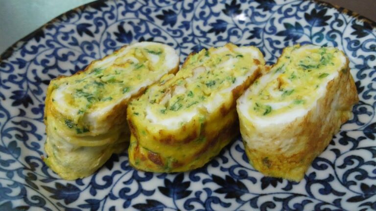 ほうれん草のふっくら卵焼き