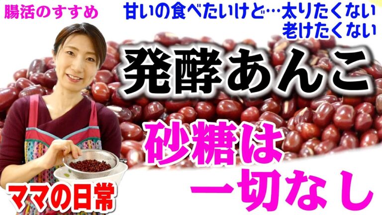 【ホットクック 手作りあんこ】小豆と米こうじで発酵あんこを作る日に密着✨老けたくない！お砂糖なし！シュガーフリーでも甘いあんこ