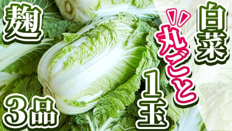 【白菜まるごと1玉使い切り】麹調味料と合わせて美肌効果さらにパワーアップ♪白菜の栄養も解説しております！