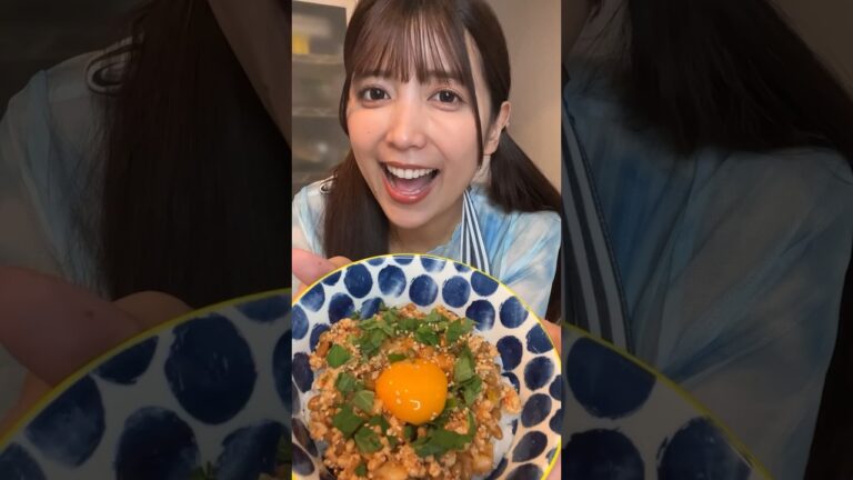 【3分】そぼろキムチ納豆丼が野菜も摂れて簡単で激ウマなんです🔥#shorts
