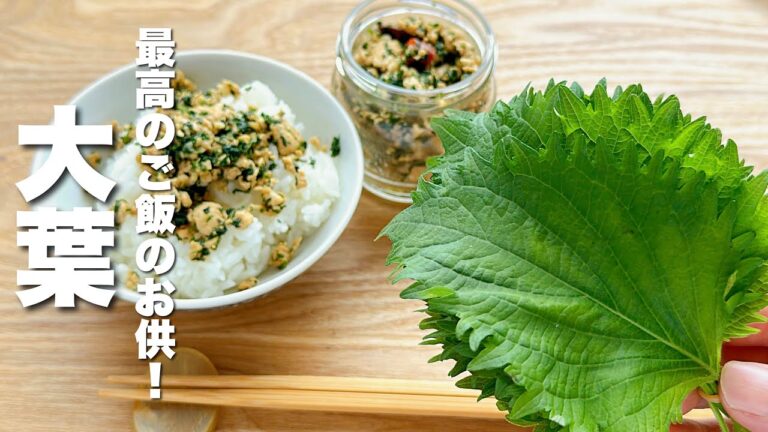 【大葉の簡単レシピ】10分で作れる！ご飯がわしわし食べられる【夏バテ防止】