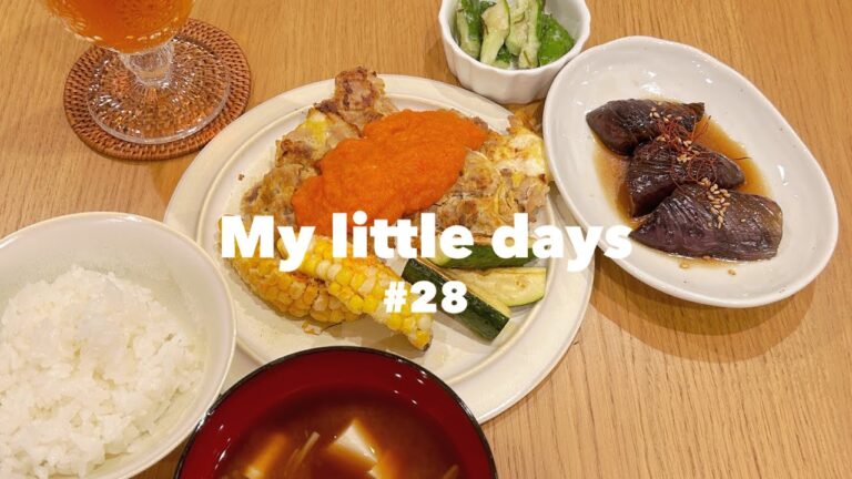 #28 無添加暮らしのレシピ/夏野菜をたっぷり食べる夜ごはんとお弁当🌽🍆🥒🍅/しっとりジューシー！豚こまの塩麹ピカタ/梅雨明けと土用干し、今年の梅しごと終了