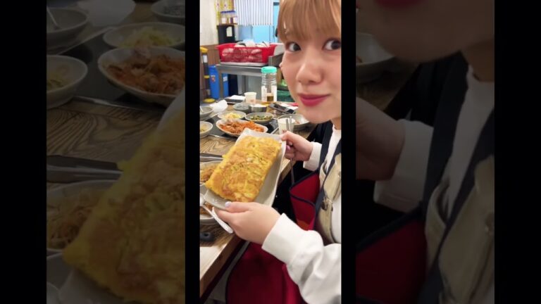 #韓国 卵焼き大きくて美味しかった🤍🤍🤍