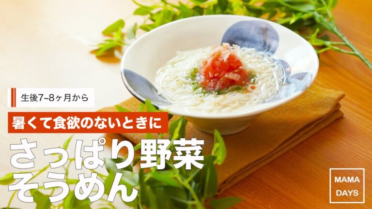 [離乳食中期 7~8ヶ月から]暑くて食欲のないときに！さっぱり野菜そうめん｜赤ちゃん 初めてでも簡単レシピ 作り方 recipe