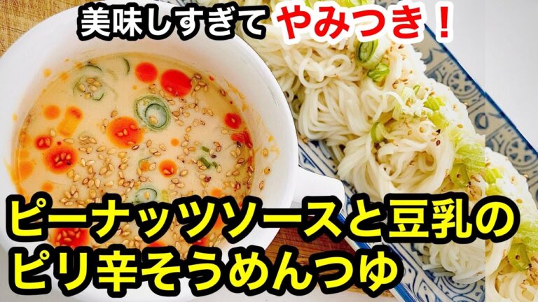 やみつきになる！ピーナッツソースと豆乳のピリ辛そうめんつゆ