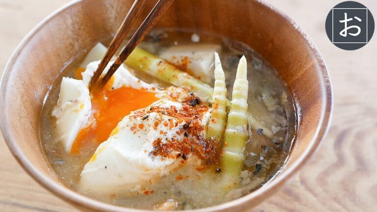 [鯖缶] 長野サバ缶の味噌汁と焼きおにぎりの作り方 [郷土料理とお酒] Canned mackerel and bamboo shoot miso soup & Grilled rice balls