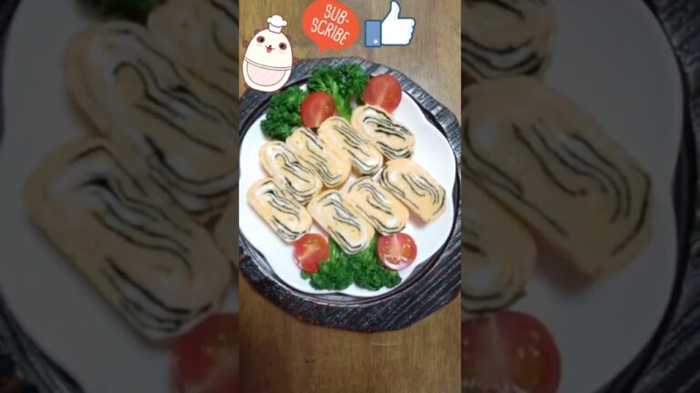 【玉子焼き】簡単・美味しい 味付け海苔入りタマゴ焼き【お弁当にもgood】Seasoned with Friedegg 계란말이 #shorts