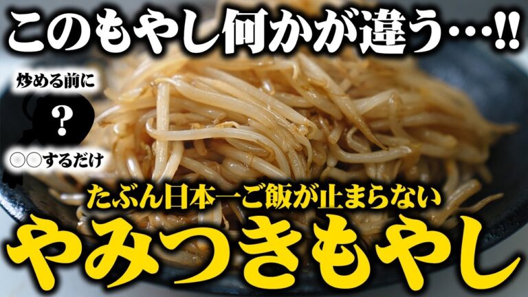 1袋たった18円のもやしが化ける【ご飯が止まらないやみつきもやしの作り方】