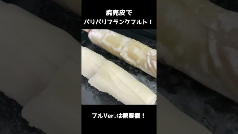 焼売の皮でパリパリフランクフルト！