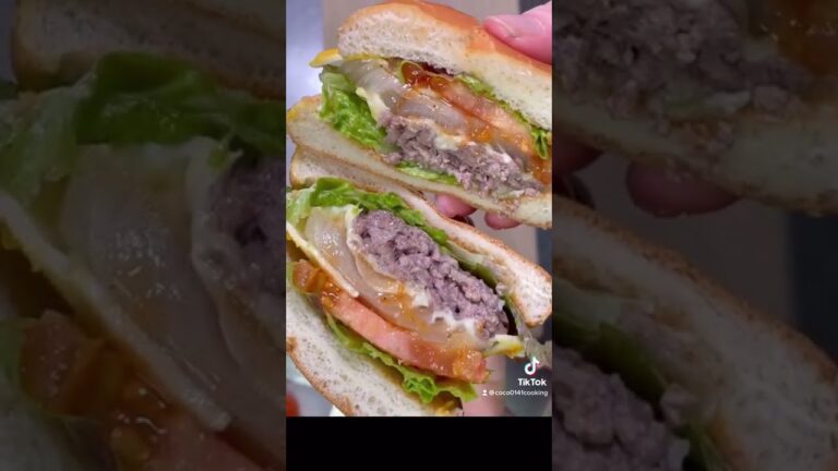 【ひき肉は混ぜない】絶品！手作りハンバーガー【簡単レシピ】