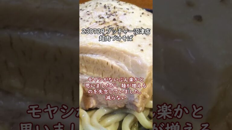 230729 ブッチャー沼津店　超肉づけそば