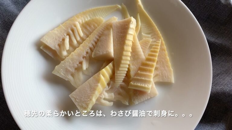 タケノコの天ぷら：Bamboo shoot tempura