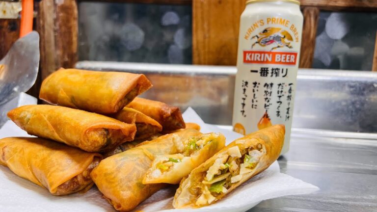手作り春巻きで一番搾りの破壊力よ！