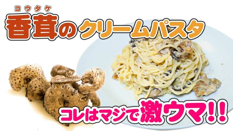香茸の干し方と、香茸入りキノコクリームパスタの作り方-簡易編 マジでびっくりするぐらい美味しく出来ます！【無添加本格レシピ！特選男の料理】